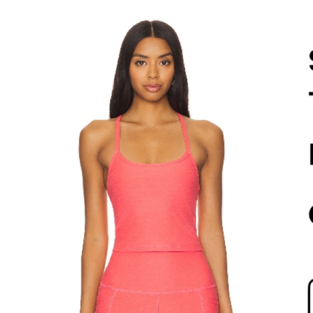 Beyond Yoga spacedye Coral Glow Heather Tank Top